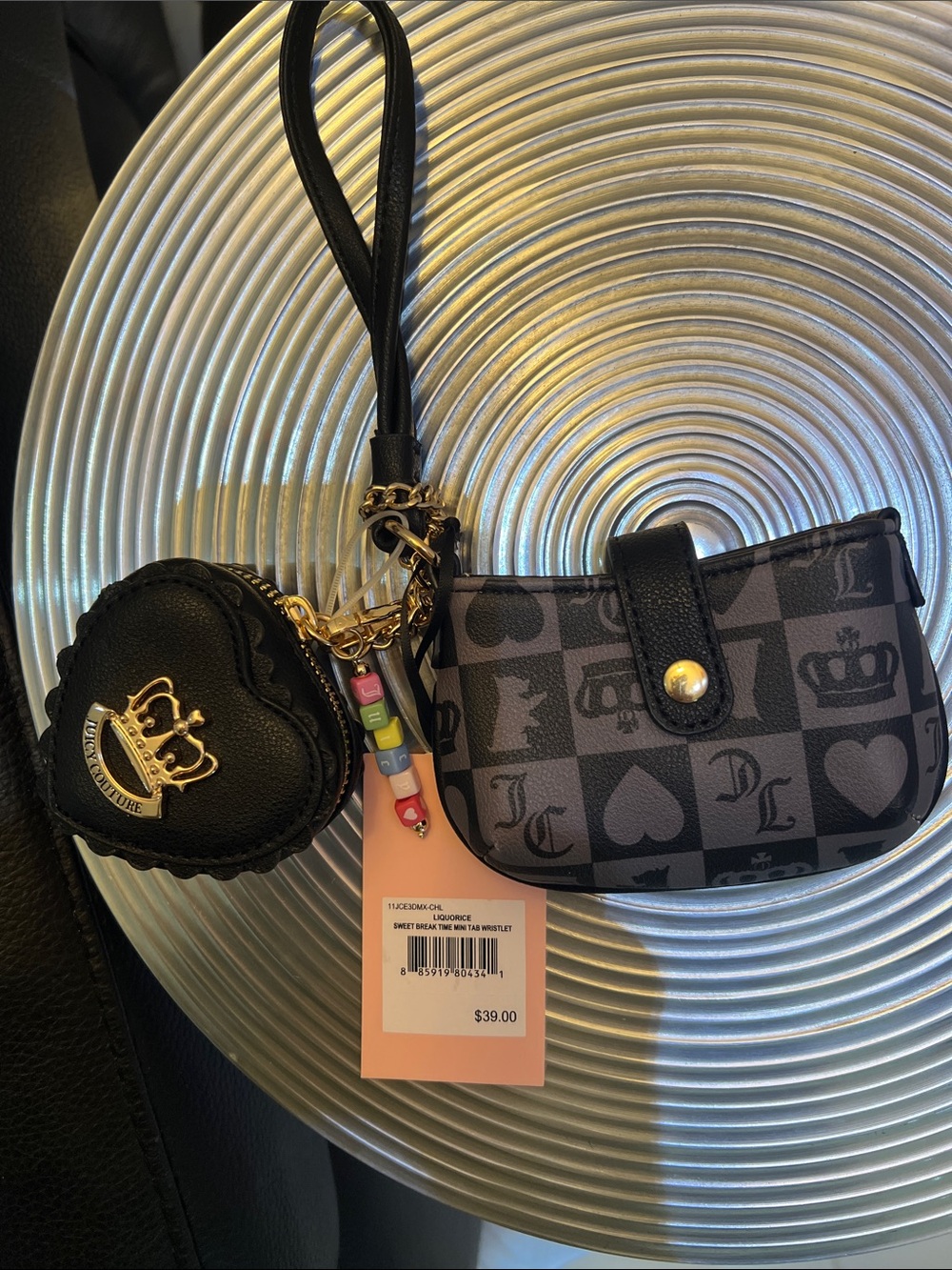JUICY COUTURE LICORICE SWEET BREAK TIME MINI TAB WRISTlET